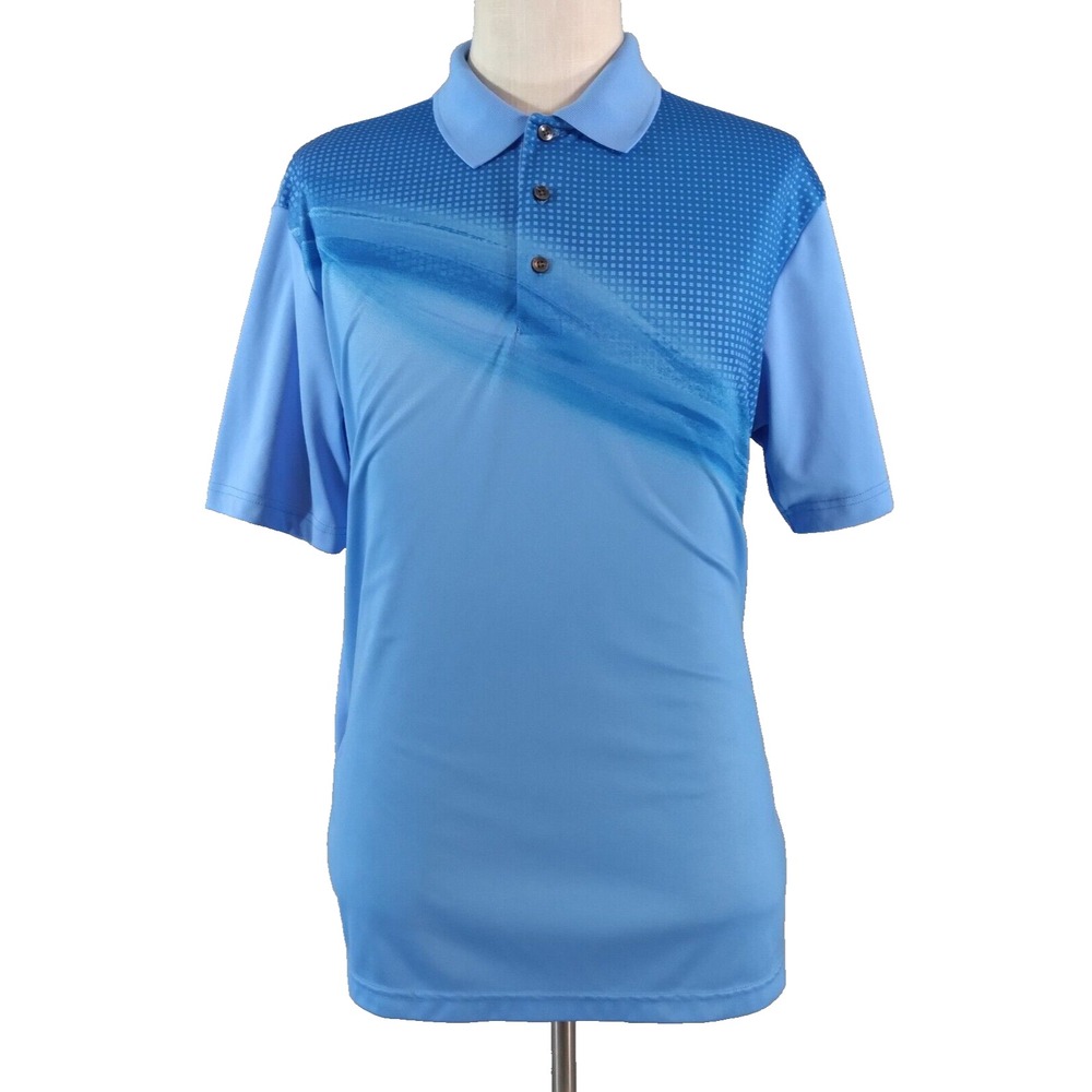 Jack Nicklaus Polo Shirt Mens Large Blue Golf Dri-Fit Short Sleeve Microfiber